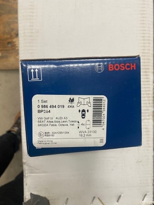 0 986 494 019 0986494019 BOSCH SET PADS BRAKE  