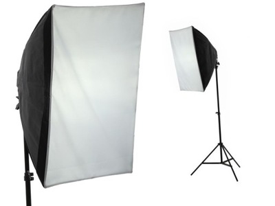 Zestaw Studyjny Oświetleniowy SOFTBOX 60x60cm LAMPA 85W / 400W Statyw 230cm