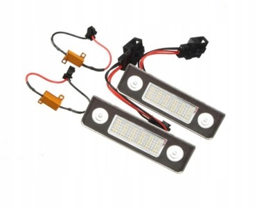 Skoda octavia ii roomster освещение номерного знака регистрационный led фонари 2szt фото №1