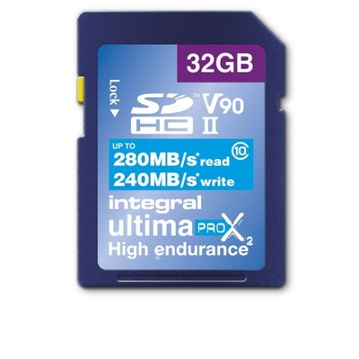 INTEGRAL UltimaPro X2 SDHC/XC 280/240MB V90 32GB