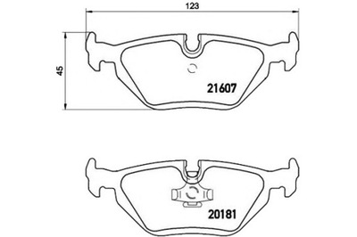 КОЛОДКИ ГАЛЬМІВНІ BMW 3 E36 90-98 ЗАД BREMBO