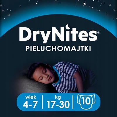 HUGGIES Pieluchomajtki noc chłopiec 4-7 lat 10szt