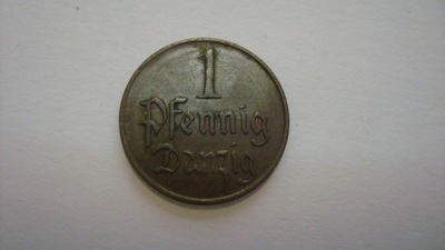 Moneta 1 fenig 1923 Gdańsk WMG stan 2