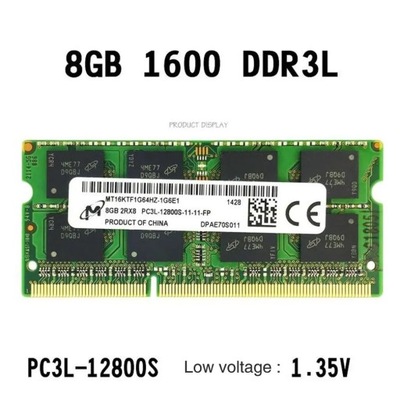 Pamięć RAM DDR3 8 GB 1600 MHz SO DIMM 204PIN DDR3