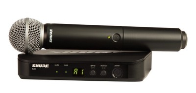 Shure BLX24E/SM58 mikrofon system bezprzewodowy do ręki wokalu śpiewu DJ'a