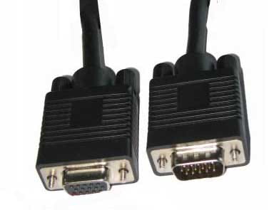 Kabel VGA 15 pin HD 1.5mb [gniazdo-wtyk] czarny