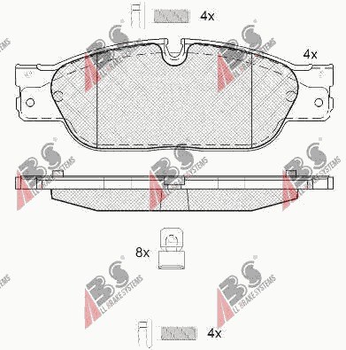 ZAPATAS DE FRENADO JAGUAR S-TYPE 02 XJ 05/03- PARTE DELANTERA  