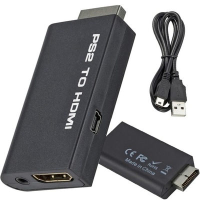 ADAPTER PS2 do HDMI KONWERTER PRZEJŚCIÓWKA AUDIO