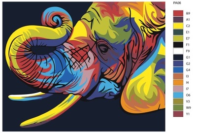 Słoń - Obraz do malowania po numerach 80x100