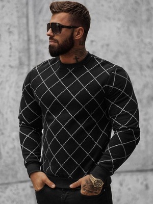 Męski czarny sweter Karon - L
