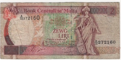 MALTA 2 LIRI 1967