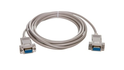 Kabel połączeniowy RS232 null-modem Typ DSUB9/DSUB9, Ż/Ż beżowy 3m AK-61010