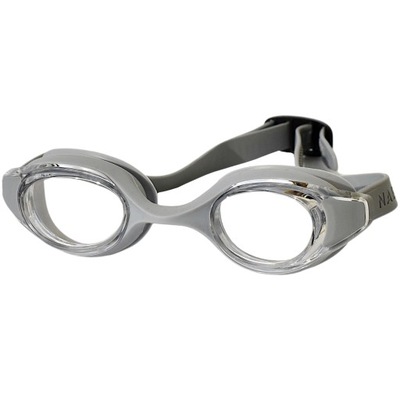 Okulary pływackie nieparujące z regulacją jasne szkła szare