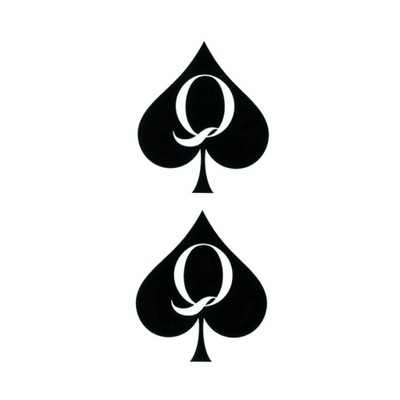 Q of Spades Tattoos Waterproof Temporary Tattoo Stickers Tatouage Stitch F