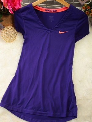 NIKE PRO Koszulka sportowa w serek logowana fajny styl r. M 38