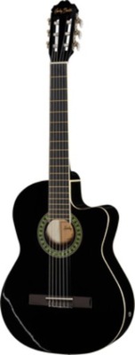 Gitara elektroklasyczna klasyczna 4/4 Czarna Harley Benton CG200CE-BK