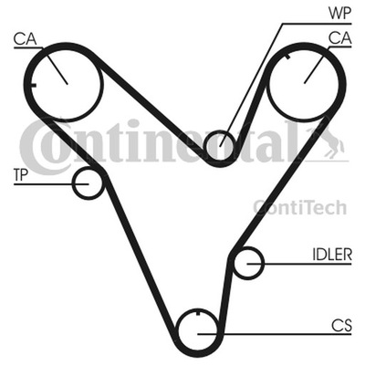 CORREA DISTRIBUCIÓN MAZDA 2,5 24V CT829  