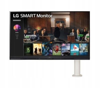 Monitor LG 31,5" Smart 32SQ780S-W Ergo 4K UHD