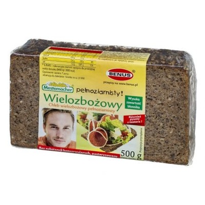 Chleb wielozbożowy pełnoziarnisty 500 g Mestemacher