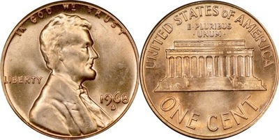 1 cent USA (1968) - A. Lincoln Mennica San Francisco