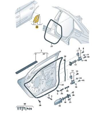Плівка 4k0831448 двері правий задня стіни audi a6 c8 фото №1