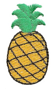 Ananas naszywka naprasowanka haft aplikacja na bluzy kurtki spodnie SM