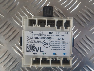 Mercedes w907 модуль блок керування двері a9079003605 фото №1
