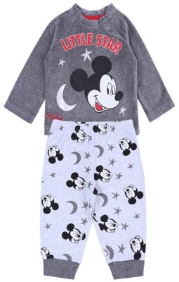 Szara piżama Myszka Mickey DISNEY 6-9 m 74 cm