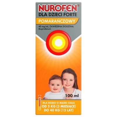 NUROFEN FORTE Syrop dla dzieci pomarańczowy 100 ml