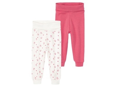 Spodnie niemowlęce dziewczęce Lupilu 2 szt roz. 86-92 cm