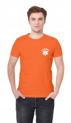 Koszulka LEKARZ eskulap HAFT pomarancz męska XL