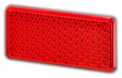 Отражатель prostokątny самоклеящийся красный 46x96mm фото №1