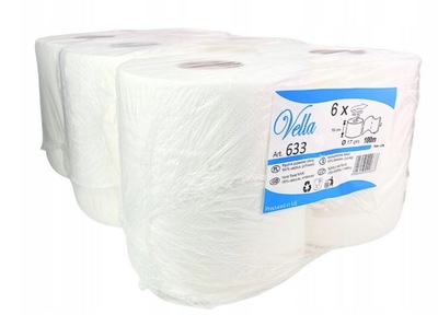 Ręcznik papierowy Czyściwo celuloza 100m 6 rolek