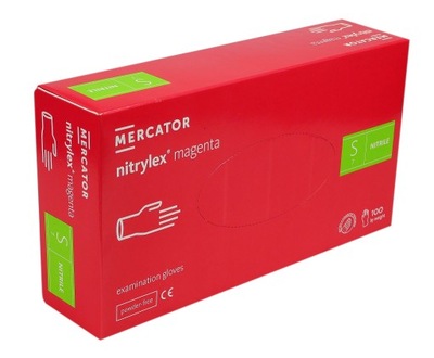 Rękawiczki Mercator Medical Nitrylex Magenta r. S różowe 100 sztuk