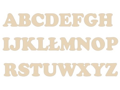 Litery drewno Imię napis Słowo alfabet Ślub 10cm