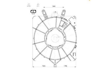 Nrf 47512 вентилятор, охлаждение двигателя фото №1