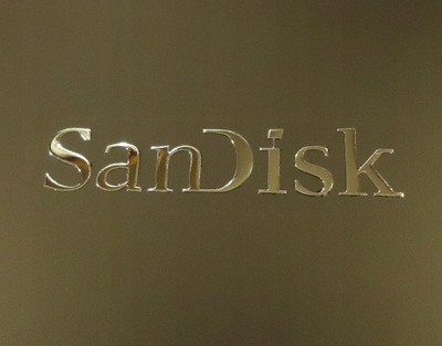 Naklejka SANDISK Logo Metal Edition 45x9 mm 418