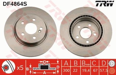 JUEGO DISCO DE FRENADO PARTE TRASERA DB W204/C204/S204/C207/A207 1,8-5,5 07-  