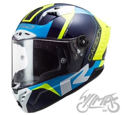 CASCO LS2 FF805 THUNDER C RACING1 BLUE H-V YEL. S  