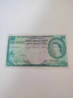 Brytyjskie Terytoria Karaibskie - 5 Dolarów - 1957 - ekstremalnie rzadki