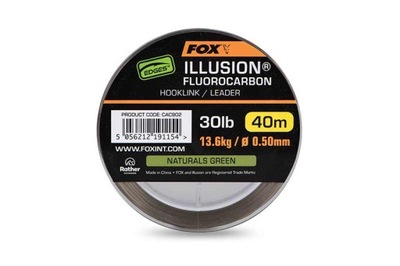Fox Edges Ilussion Fluorocarbon Hooklink Leader 0.50mm 40m CAC902