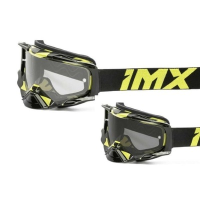 GAFAS OFFROADOWE IMX RACING DUST FLO ZOLTY/CZARNY CON VENTANAS TINTADA + LIMPIO  