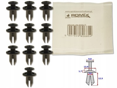 HONDA CIVIC VI 95- SEGTUKAS SPAUSTELIS SMAIGELIS 10 VNT. ROMIX 