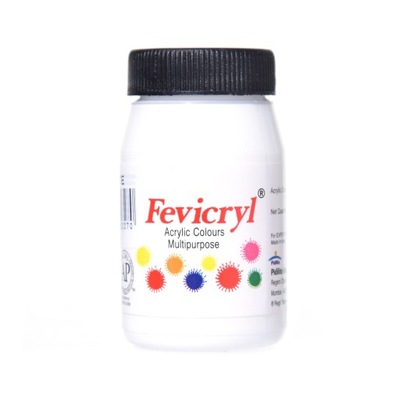 Farba do tkanin Fevicryl - white 50ml biała