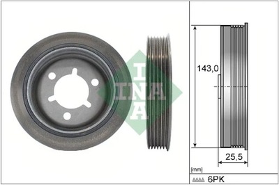 INA 544 0145 10 RUEDA PASOWE, EJE DE CIGÜEÑAL  