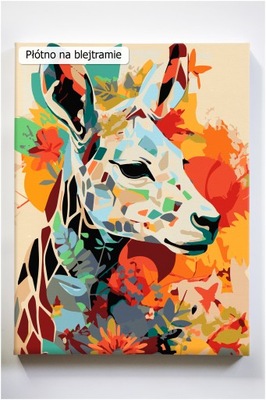 POLSKIE malowanie po numerach żyrafa Afryka 40x50