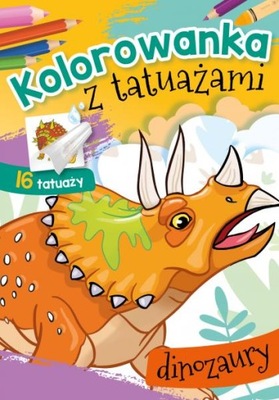 Kolorowanka z tatuażami Dinozaury 16 Tatuaży