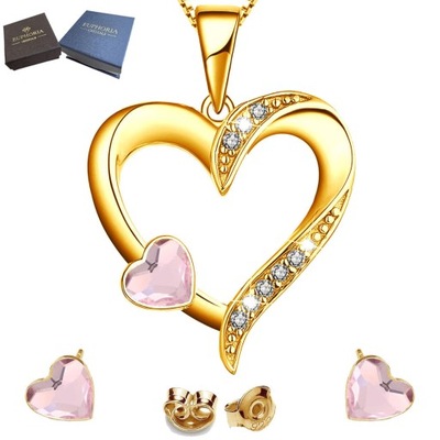 Pozłacany Komplet Biżuteria Srebro 925 Prezent Na Urodziny Dla Dziewczyny