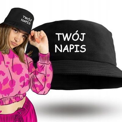 bucket hat z Twoim napisem czapka Twój napis czapa