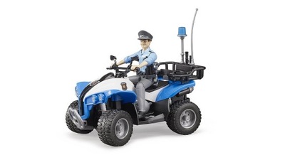 Bruder 63010 Figurka policjanta na quadzie